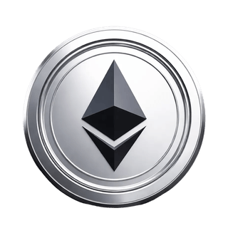 Visuel animé en lévitation représentant la cryptomonnaie Ethereum ETH